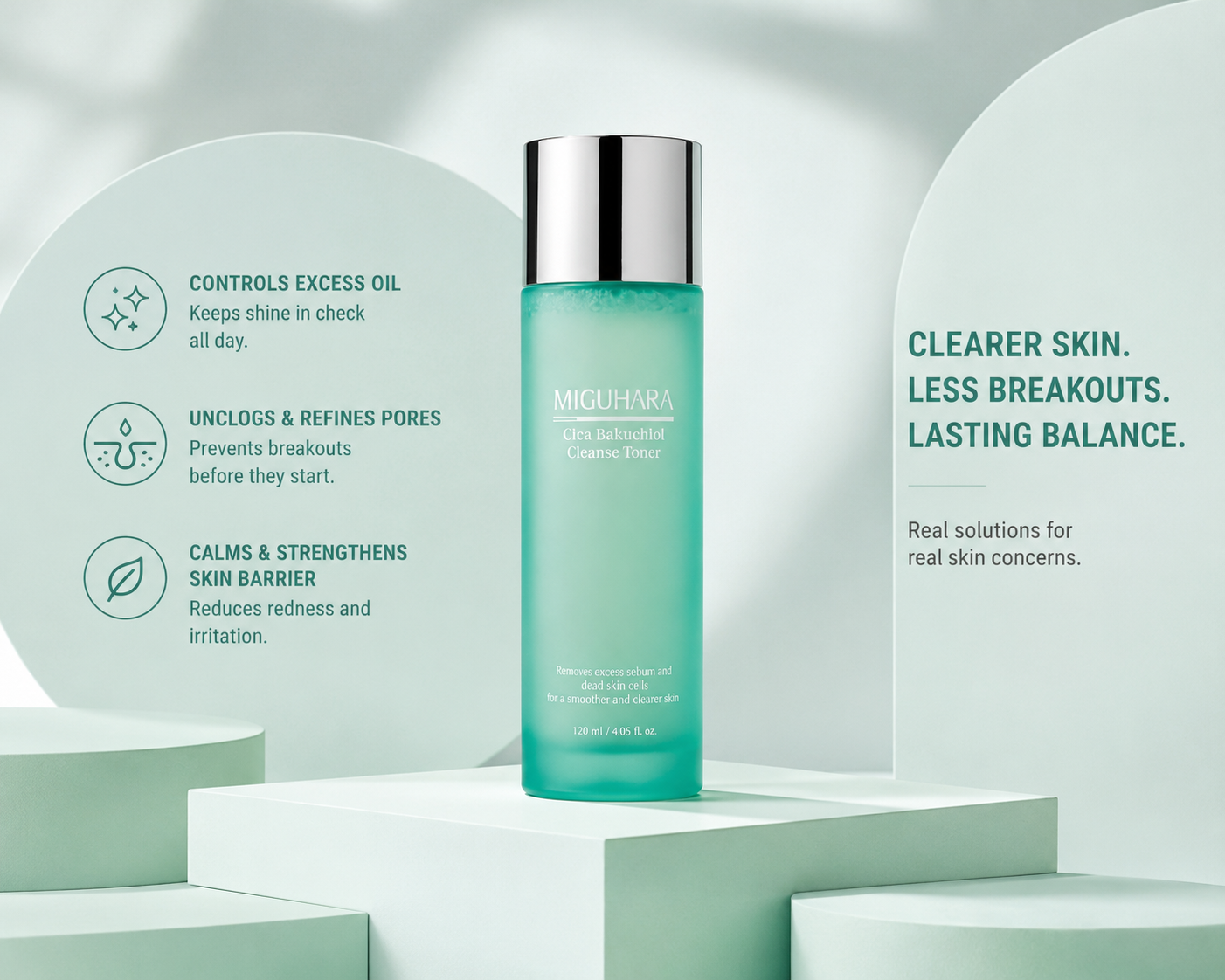 CICA Bakuchiol Cleanse Toner | Korean Skincare 2in1 Toner (120ml/4.05 fl. oz.)
